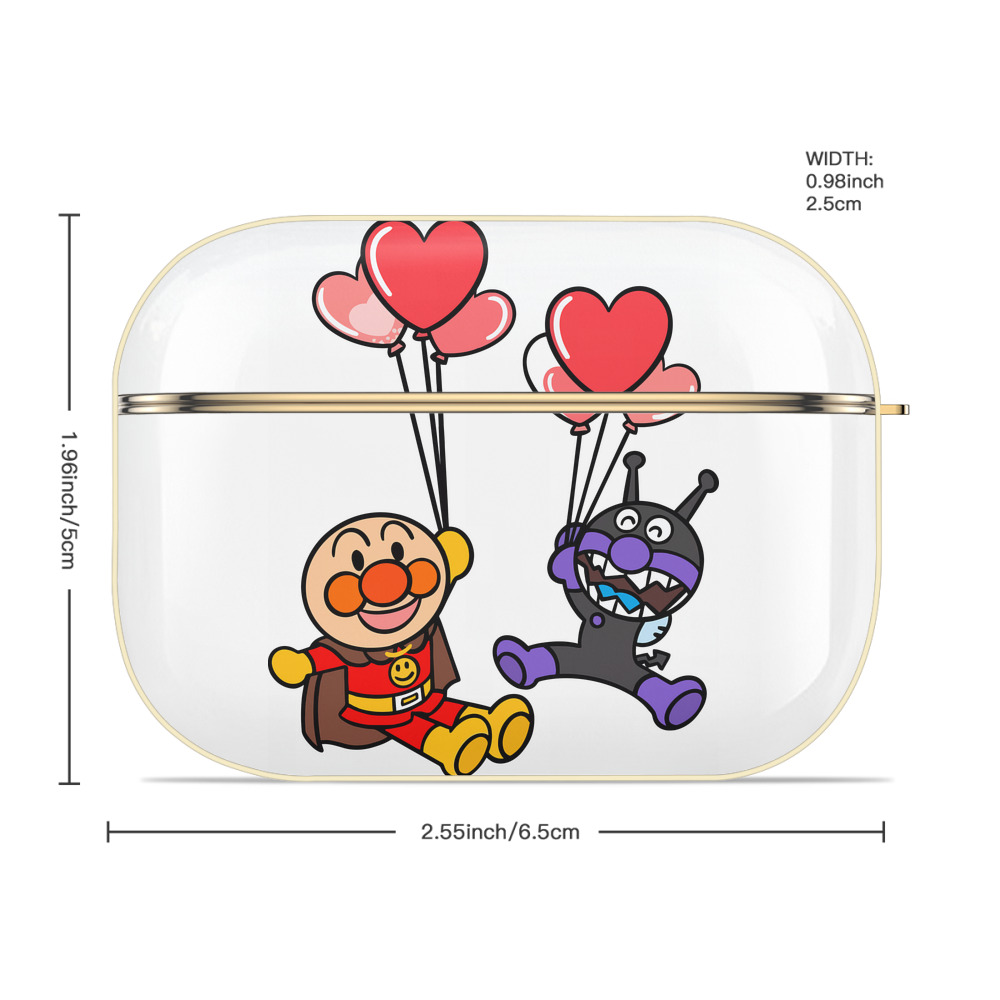 アンパンマン Anpanman 【AirPods Pro用】ハードシェル保護ケース｜耐衝撃・防指紋・カラビナ付き商品仕様
