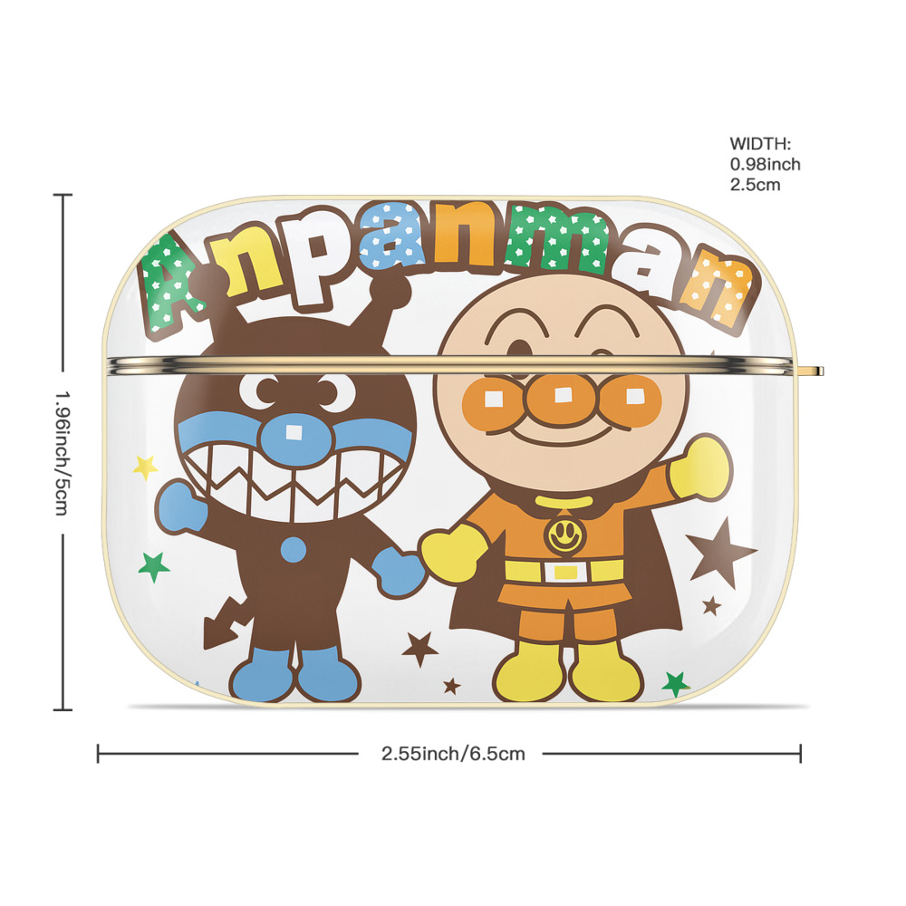 アンパンマン Anpanman 【AirPods Pro用】ハードシェル保護ケース｜耐衝撃・防指紋・カラビナ付き商品仕様