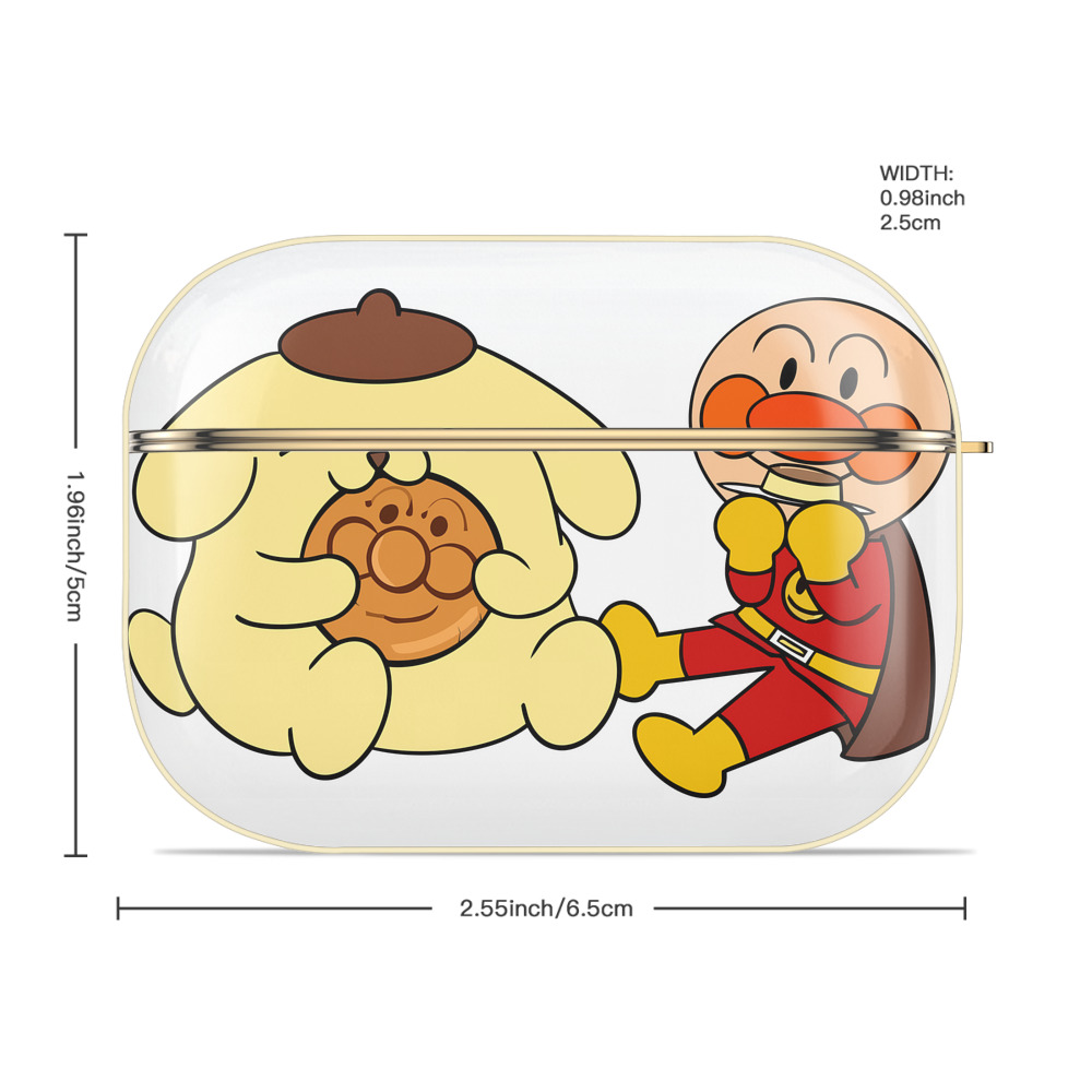 アンパンマン Anpanman 【AirPods Pro用】ハードシェル保護ケース｜耐衝撃・防指紋・カラビナ付き商品仕様