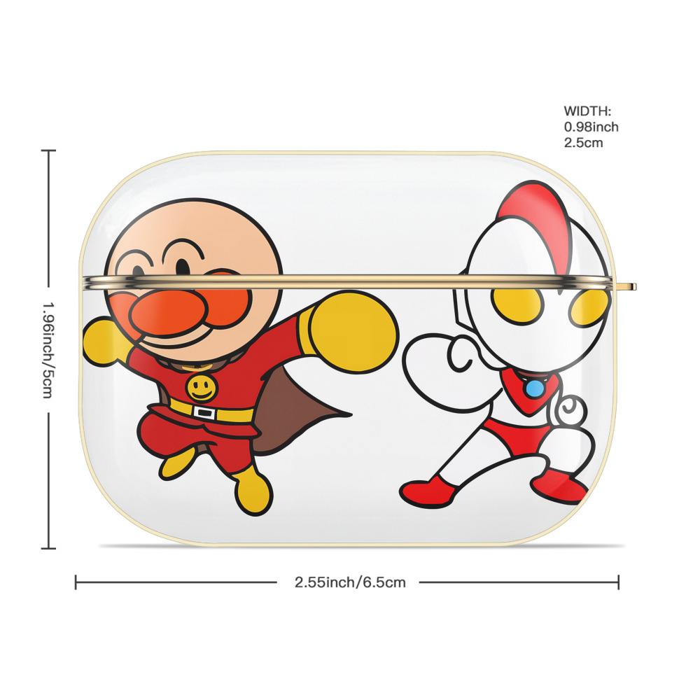 アンパンマン Anpanman 【AirPods Pro用】ハードシェル保護ケース｜耐衝撃・防指紋・カラビナ付き商品仕様