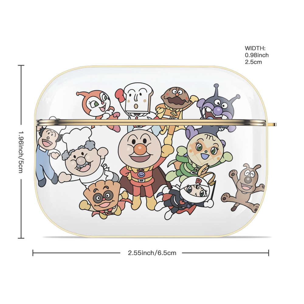 アンパンマン Anpanman 【AirPods Pro用】ハードシェル保護ケース｜耐衝撃・防指紋・カラビナ付き商品仕様