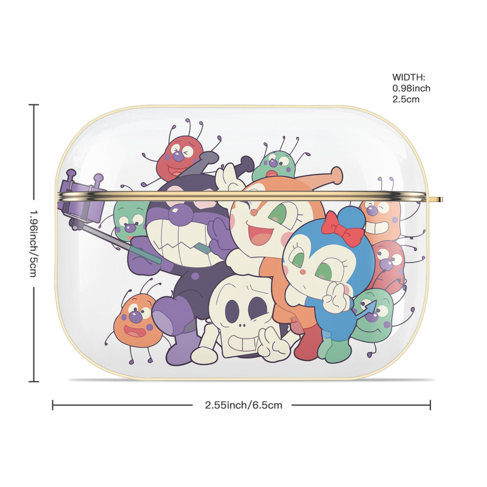 アンパンマン Anpanman 【AirPods Pro用】ハードシェル保護ケース｜耐衝撃・防指紋・カラビナ付き商品仕様