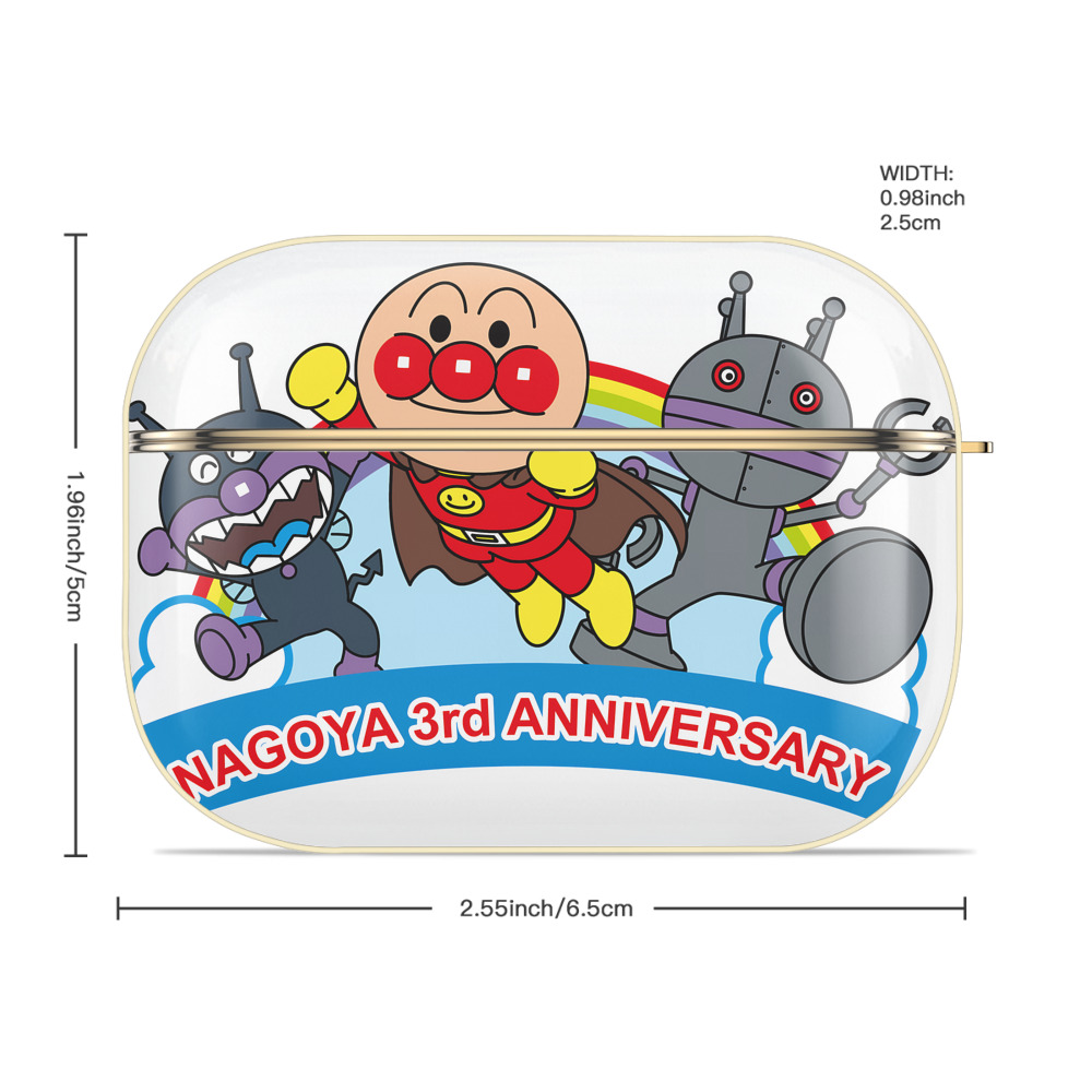アンパンマン Anpanman 【AirPods Pro用】ハードシェル保護ケース｜耐衝撃・防指紋・カラビナ付き商品仕様