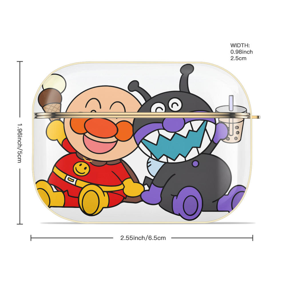 アンパンマン Anpanman 【AirPods Pro用】ハードシェル保護ケース｜耐衝撃・防指紋・カラビナ付き商品仕様