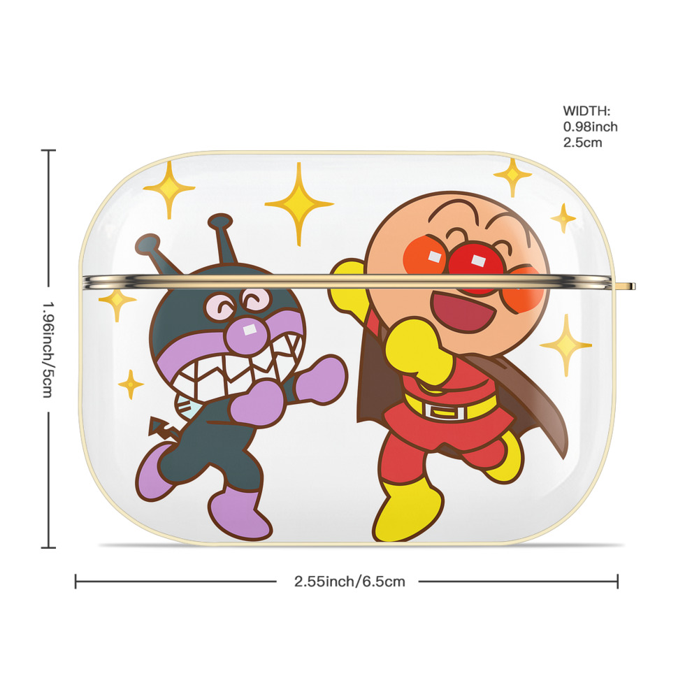 アンパンマン Anpanman 【AirPods Pro用】ハードシェル保護ケース｜耐衝撃・防指紋・カラビナ付き商品仕様