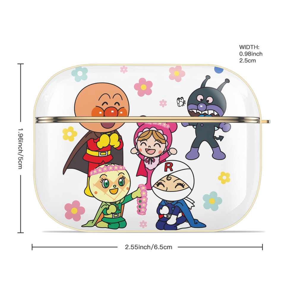 アンパンマン Anpanman 【AirPods Pro用】ハードシェル保護ケース｜耐衝撃・防指紋・カラビナ付き商品仕様