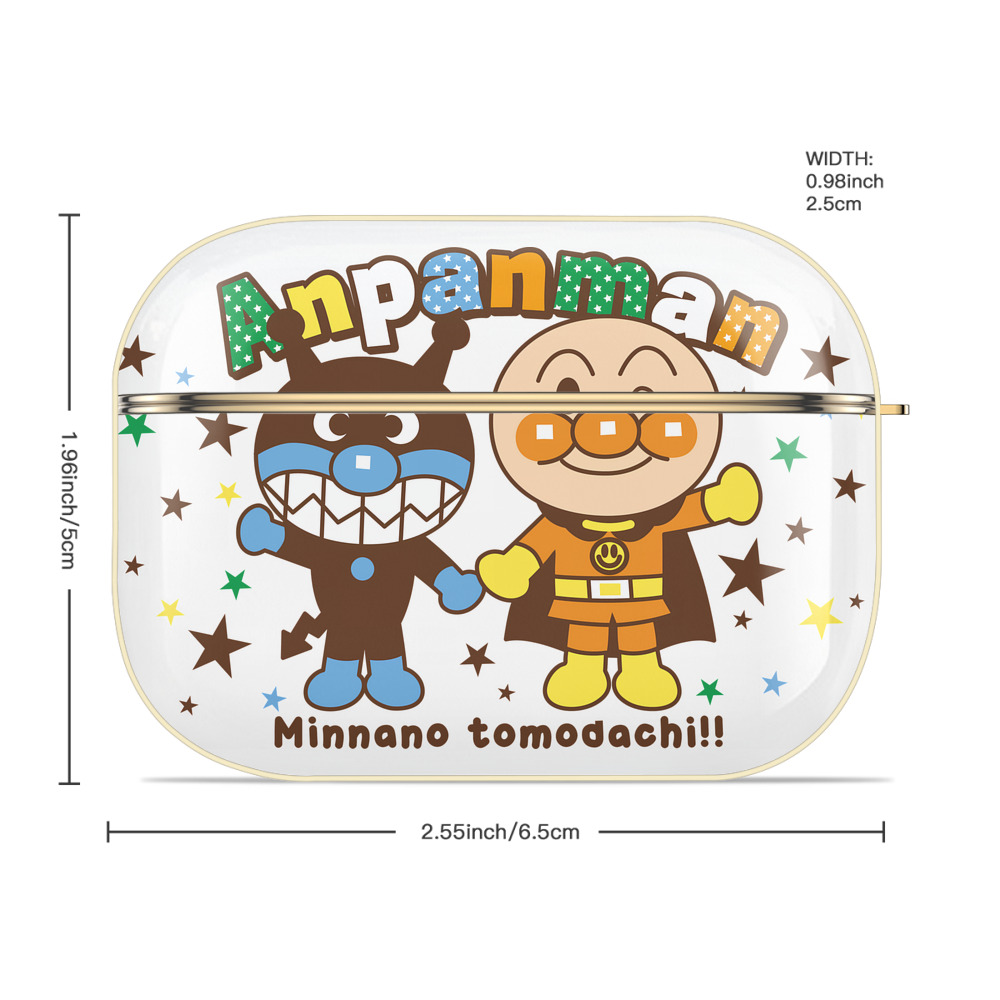 アンパンマン Anpanman 【AirPods Pro用】ハードシェル保護ケース｜耐衝撃・防指紋・カラビナ付き商品仕様