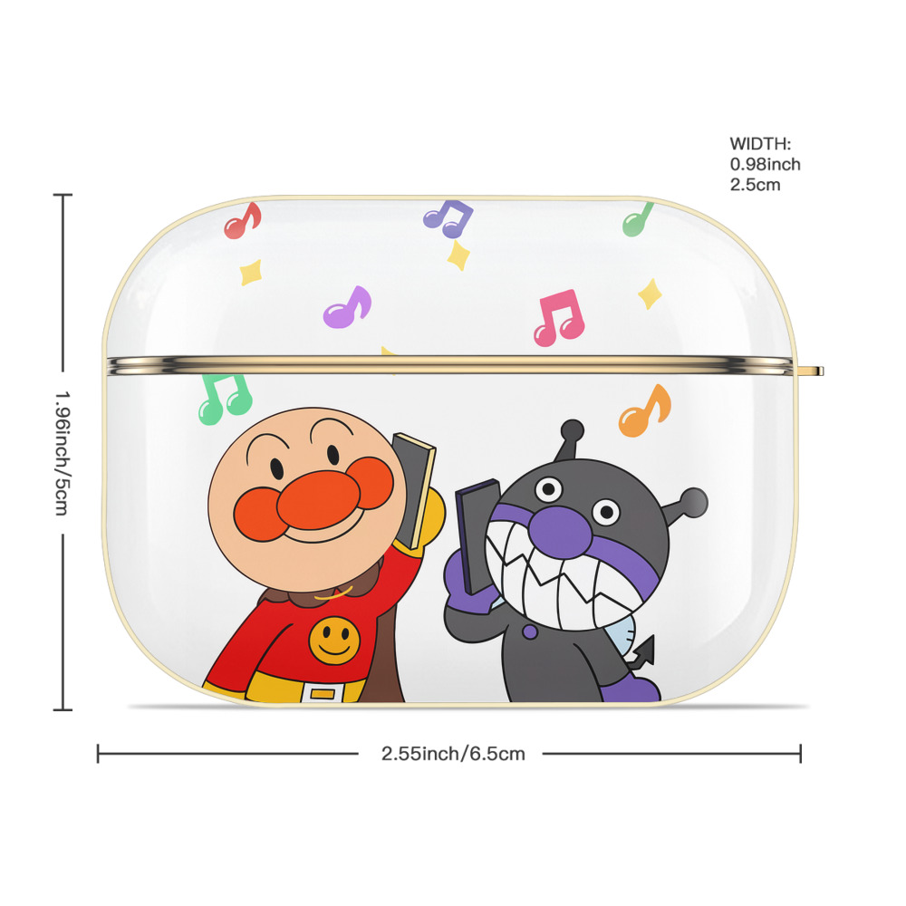 アンパンマン Anpanman 【AirPods Pro用】ハードシェル保護ケース｜耐衝撃・防指紋・カラビナ付き商品仕様
