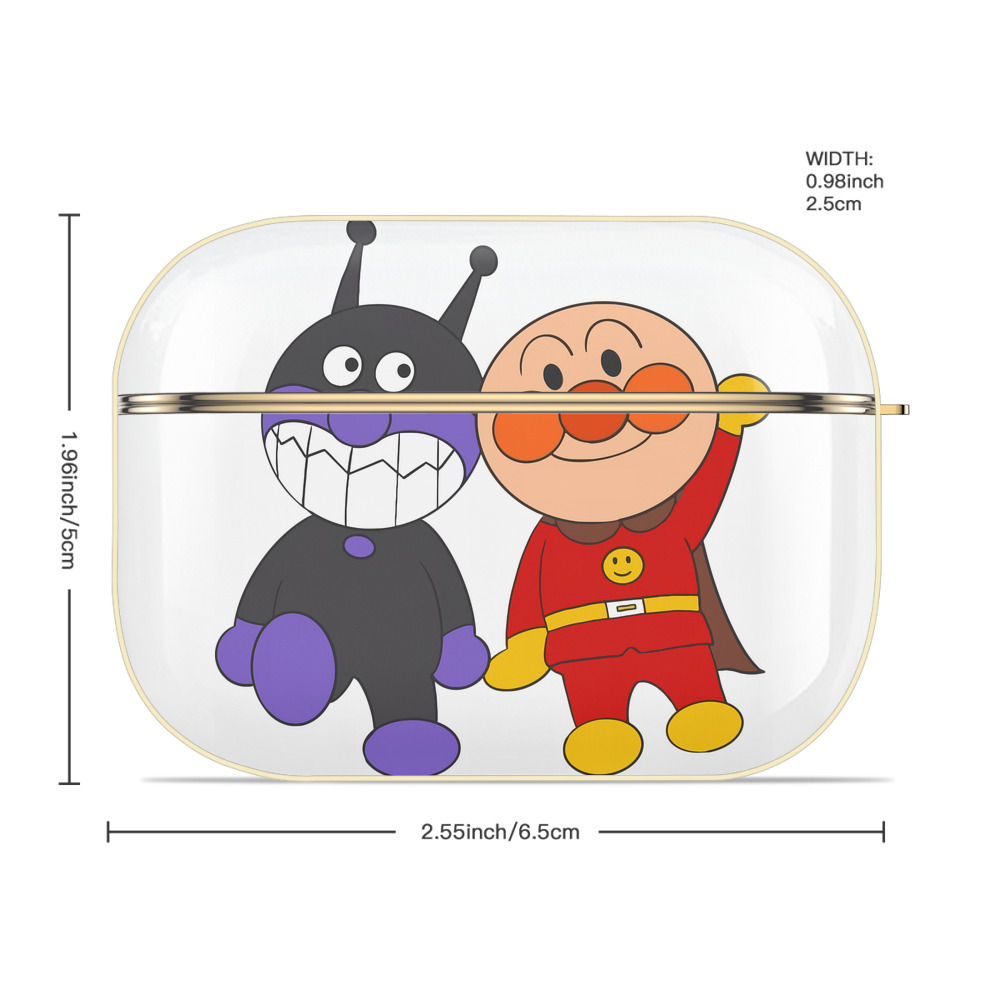 アンパンマン Anpanman 【AirPods Pro用】ハードシェル保護ケース｜耐衝撃・防指紋・カラビナ付き商品仕様