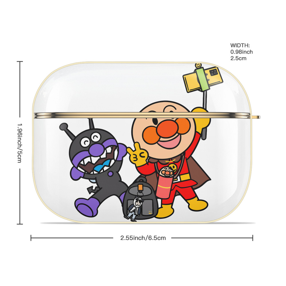 アンパンマン Anpanman 【AirPods Pro用】ハードシェル保護ケース｜耐衝撃・防指紋・カラビナ付き商品仕様