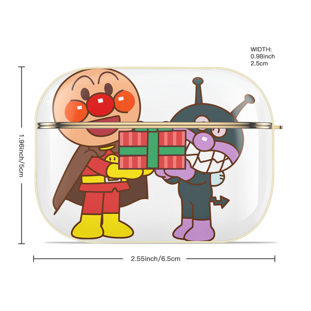 アンパンマン Anpanman 【AirPods Pro用】ハードシェル保護ケース｜耐衝撃・防指紋・カラビナ付き商品仕様