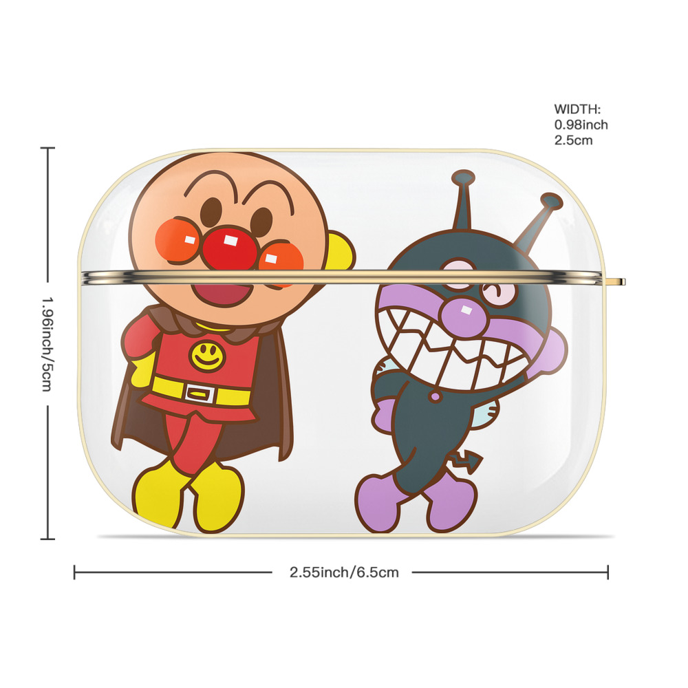 アンパンマン Anpanman 【AirPods Pro用】ハードシェル保護ケース｜耐衝撃・防指紋・カラビナ付き商品仕様