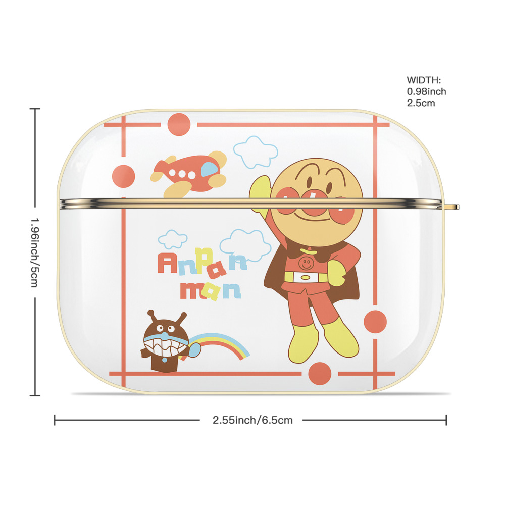 アンパンマン Anpanman 【AirPods Pro用】ハードシェル保護ケース｜耐衝撃・防指紋・カラビナ付き商品仕様
