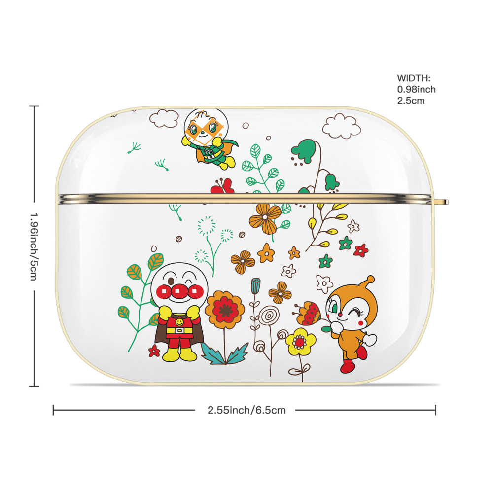 アンパンマン Anpanman 【AirPods Pro用】ハードシェル保護ケース｜耐衝撃・防指紋・カラビナ付き商品仕様
