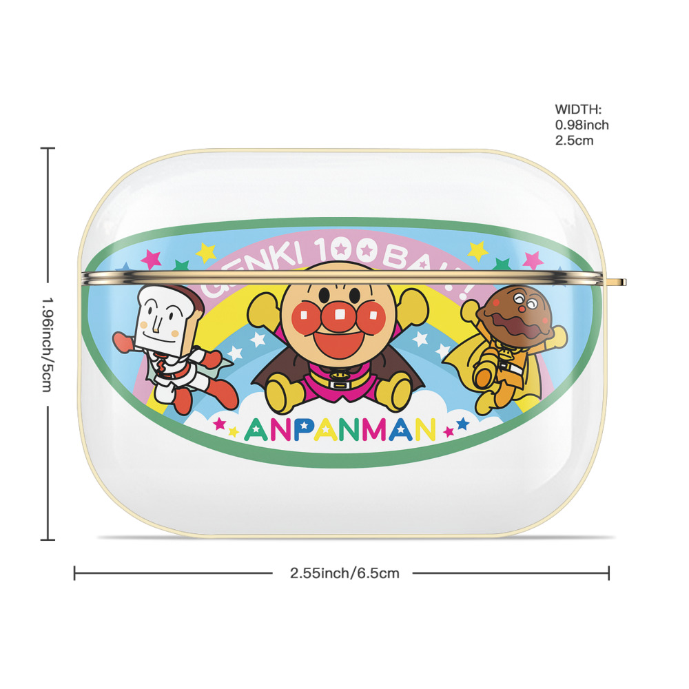 アンパンマン Anpanman 【AirPods Pro用】ハードシェル保護ケース｜耐衝撃・防指紋・カラビナ付き商品仕様
