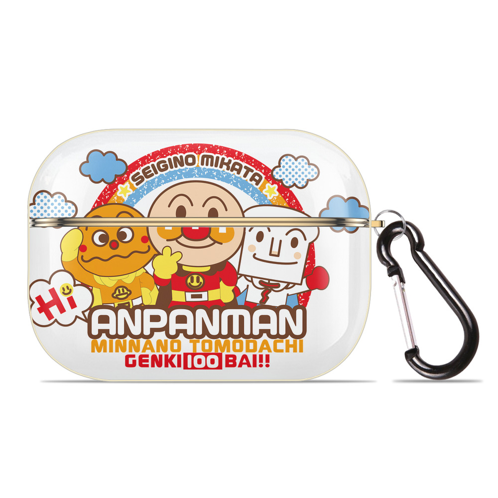 （画像用） アンパンマン Anpanman 【AirPods Pro用】ハードシェル保護ケース｜耐衝撃・防指紋・カラビナ付き商品仕様
