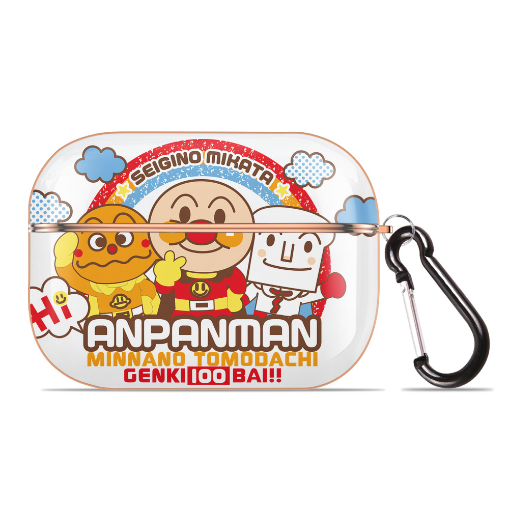 （画像用） アンパンマン Anpanman 【AirPods Pro用】ハードシェル保護ケース｜耐衝撃・防指紋・カラビナ付き商品仕様