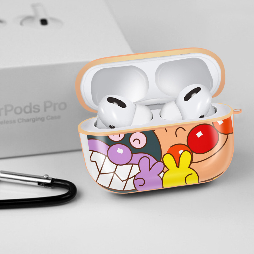 アンパンマン Anpanman 【AirPods Pro用】ハードシェル保護ケース｜耐衝撃・防指紋・カラビナ付き商品仕様