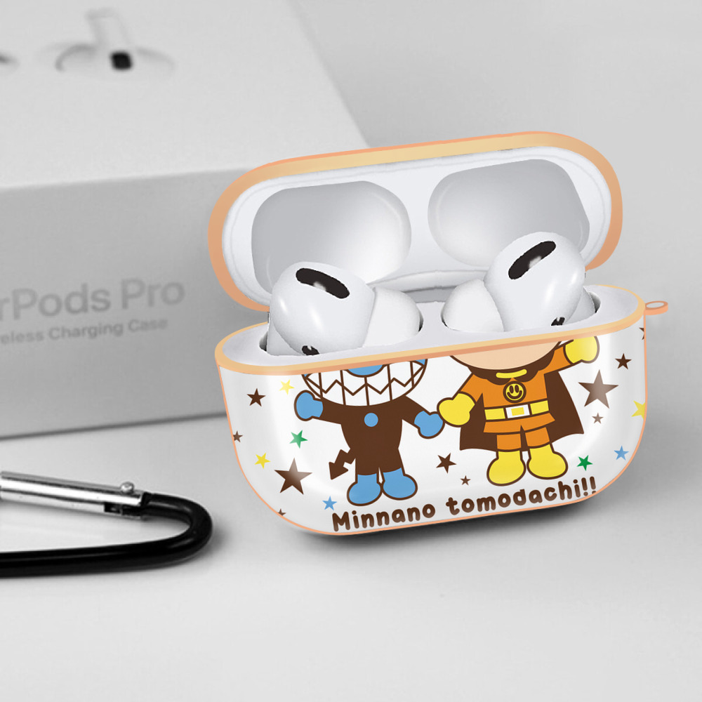 アンパンマン Anpanman 【AirPods Pro用】ハードシェル保護ケース｜耐衝撃・防指紋・カラビナ付き商品仕様